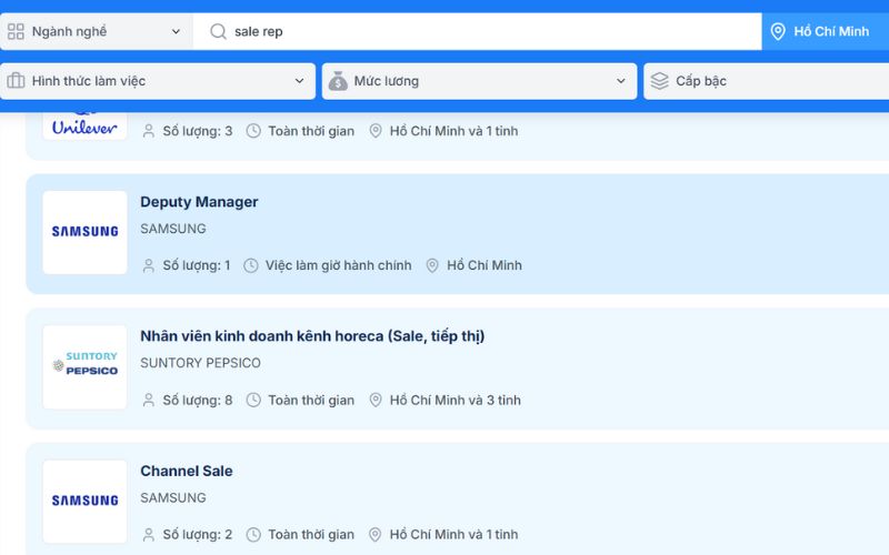 Sales Representative xuất hiện trong nhiều ngành như FMCG, bán lẻ, dịch vụ và B2B