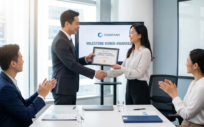 Milestone bonus là thưởng khi hoàn thành các cột mốc mục tiêu