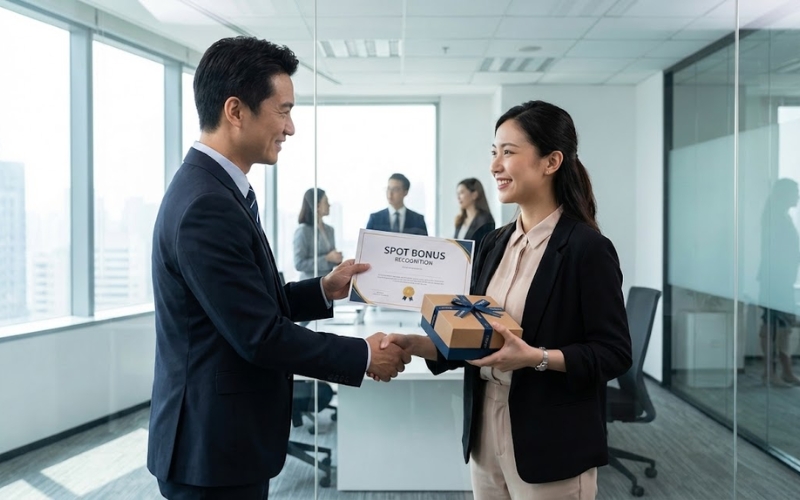 Spot bonus là thưởng nóng trao ngay khi có thành tích nổi bật
