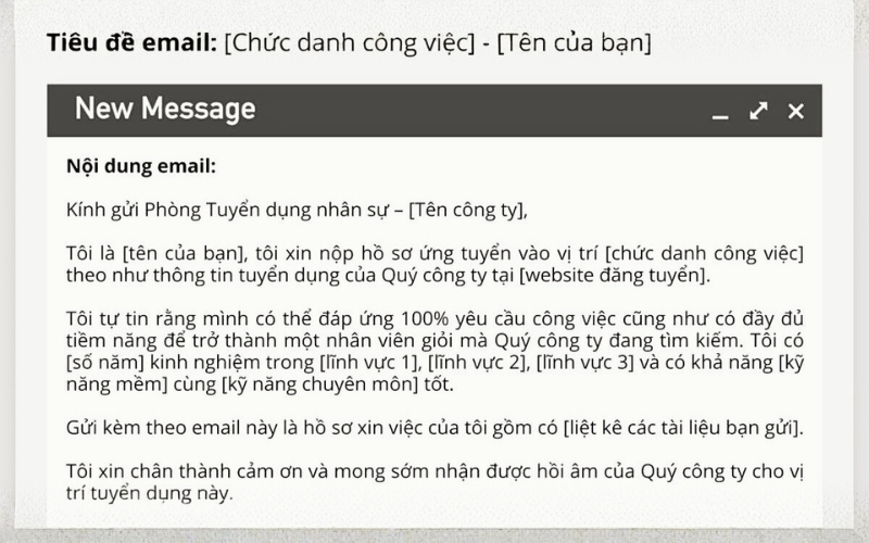 Đơn xin việc qua email cần ngắn gọn, đúng trọng tâm và chuyên nghiệp